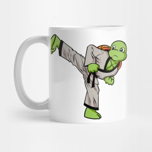 Cartoon turtle doing hapkido Mug